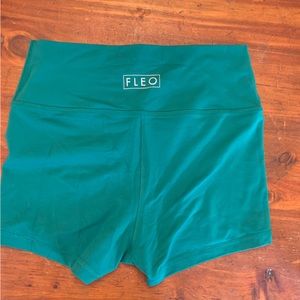 Size Large high rise Fleo shorts EUC
